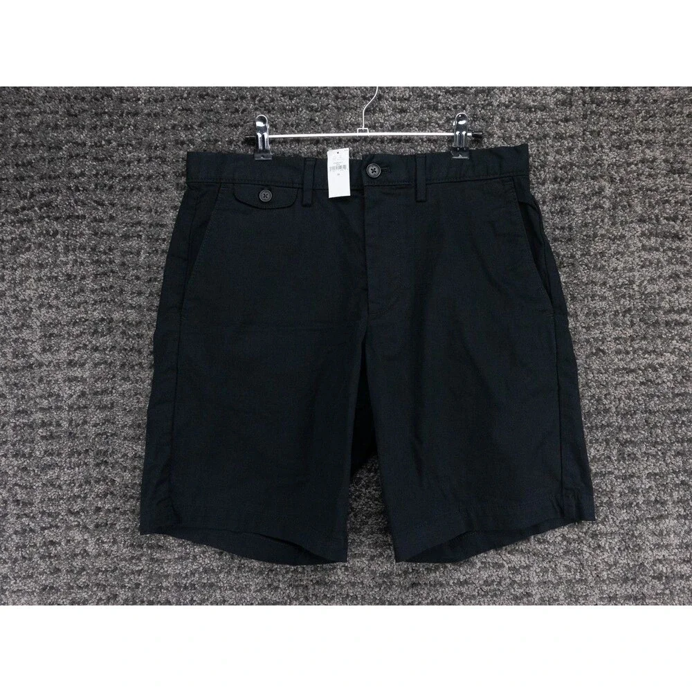 Banana Republic Shorts Mens 31 Actual 32 Black Slim Lived In Chino Stretch NWT